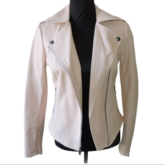 BCBGeneration Pink Faux Leather Cropped Jacket XS - Picture 3 of 8